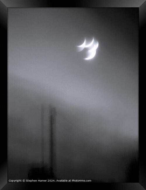 Monochrome Moons Framed Print by Stephen Hamer