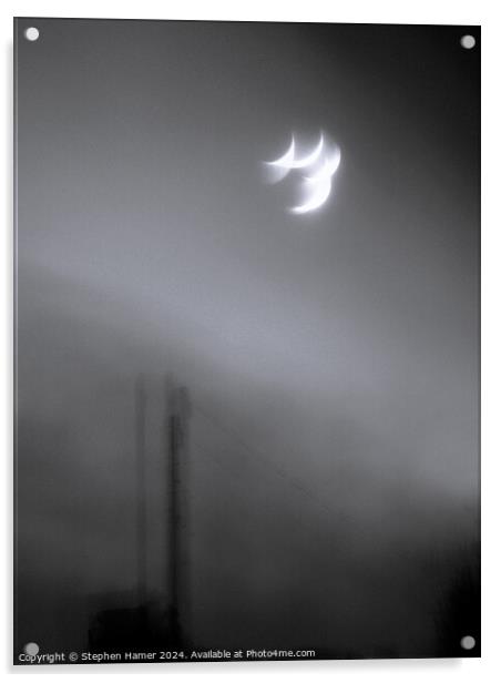 Monochrome Moons Acrylic by Stephen Hamer