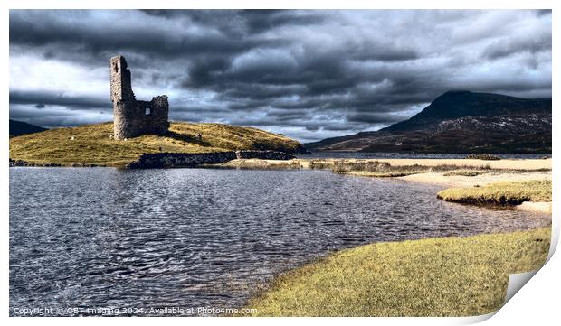 Assynt Ardvreck Castle Ruin Scottish Highlands Print by OBT imaging