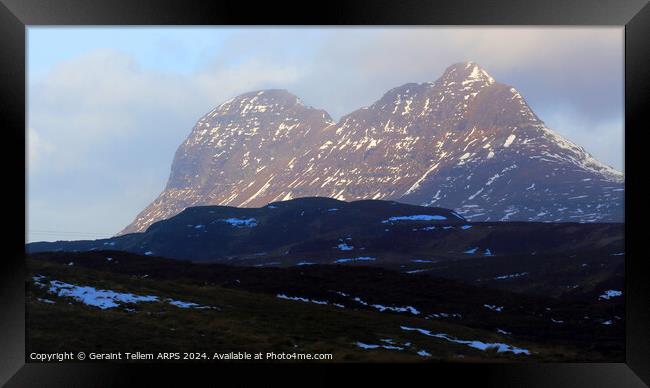 Suilven mountain, Assynt, Highland, Scotland Framed Print by Geraint Tellem ARPS
