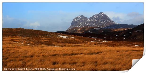 Suilven mountain, Assynt, Highland, Scotland Print by Geraint Tellem ARPS