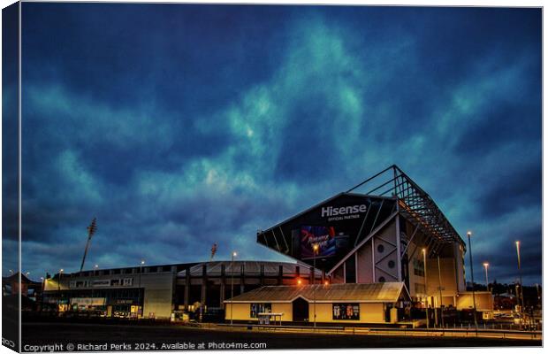 Leeds United Football Stadium - Elland Road Canvas Print by Richard Perks