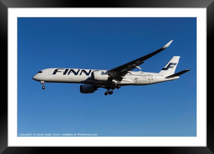 Finnair Airbus A350 Framed Mounted Print by David Pyatt