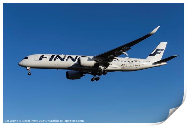 Finnair Airbus A350 Print by David Pyatt
