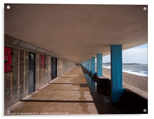 Bottle Alley. A sheltered coastal walk. Acrylic by Mark Ward