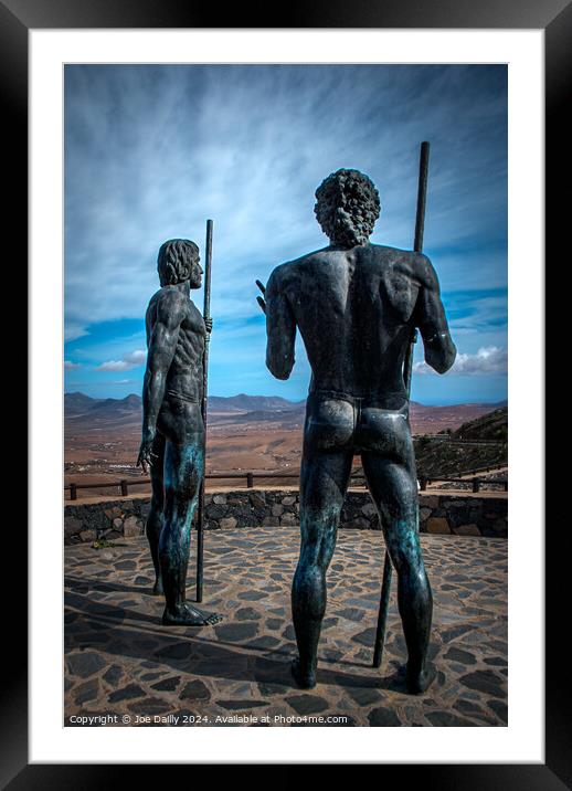 Fuertaventura Statues Guise and Ayose Framed Mounted Print by Joe Dailly