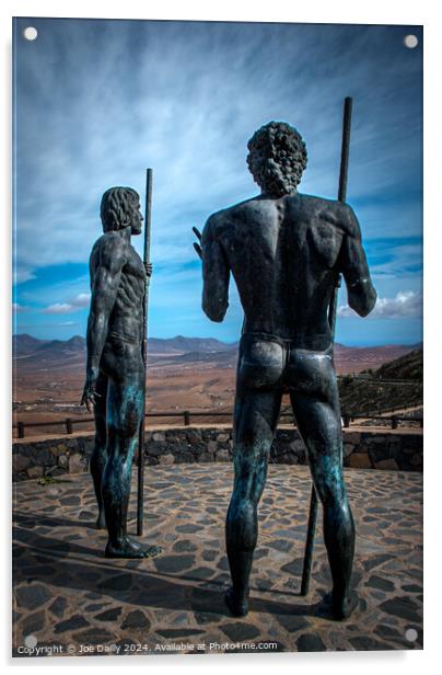 Fuertaventura Statues Guise and Ayose Acrylic by Joe Dailly