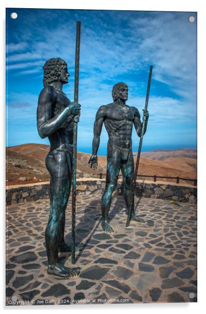 Fuertaventura Statues Guise and Ayose  Acrylic by Joe Dailly