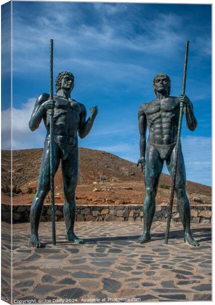 Fuertaventura Statues Guise and Ayose  Canvas Print by Joe Dailly
