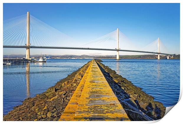 The Queensferry Crossing Print by Darren Galpin