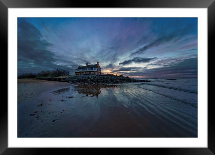 Brancaster beach at sunset  Framed Mounted Print by Gary Pearson
