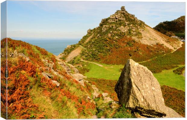 Valley Of The Rocks Canvas Print by Steve Smith