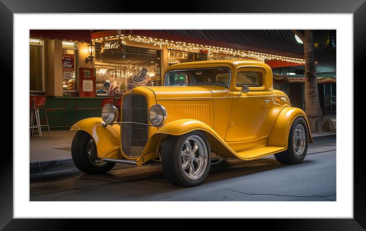 1932 Ford Coupe Hot Rod Framed Mounted Print by T2 