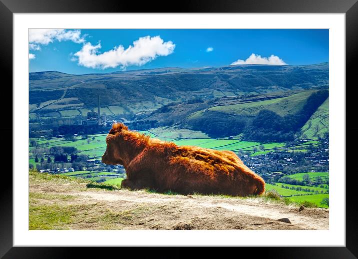 Enjoying the View From Mam Tor Framed Mounted Print by Alison Chambers