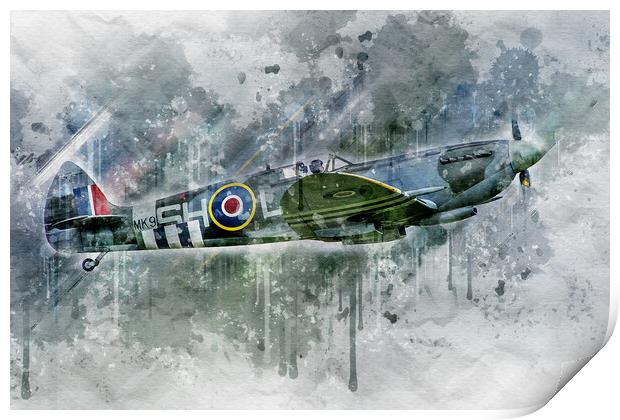 Supermarine Spitfire LF Mk. IXc MK912 Print by J Biggadike