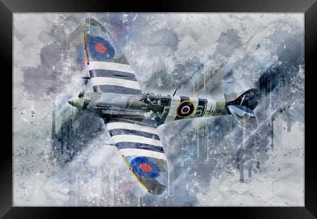Supermarine Spitfire Mk Vb AB910 Framed Print by J Biggadike