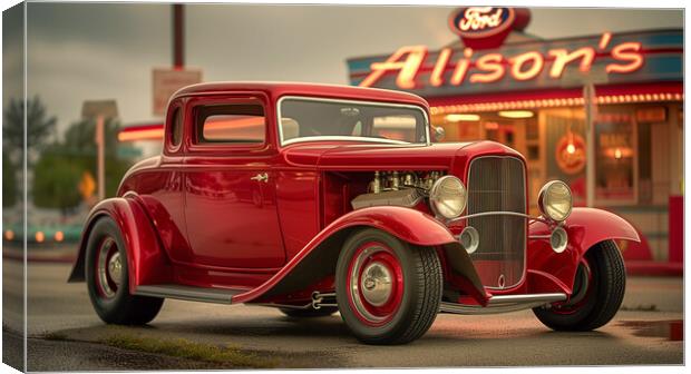 1932 Ford Coupe Hot Rod Canvas Print by T2 