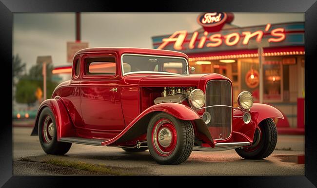 1932 Ford Coupe Hot Rod Framed Print by T2 