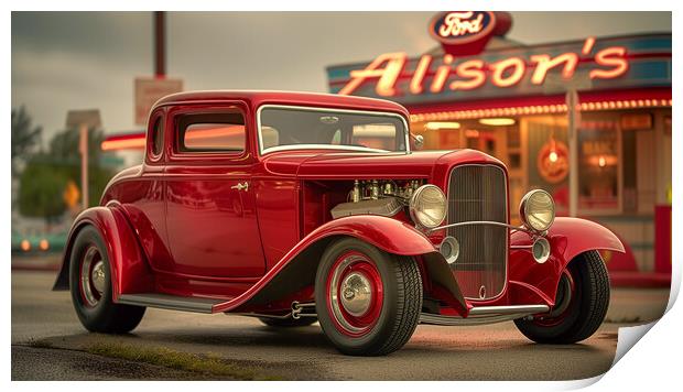 1932 Ford Coupe Hot Rod Print by T2 