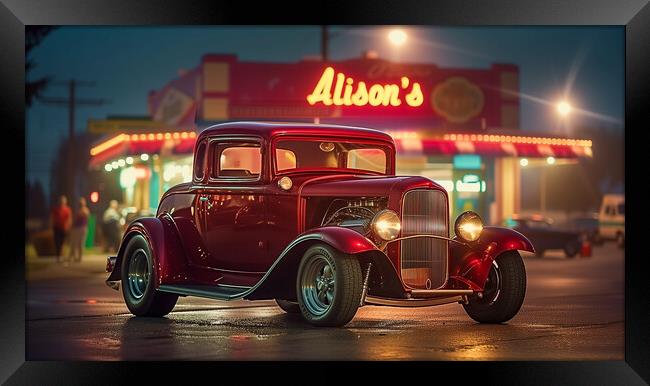 1932 Ford Coupe Hot Rod Framed Print by T2 