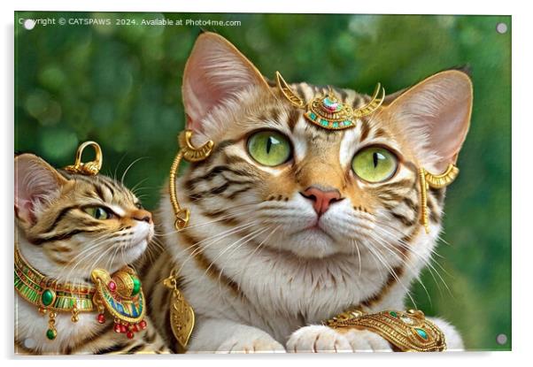 CAT CELEBRATION Acrylic by CATSPAWS 