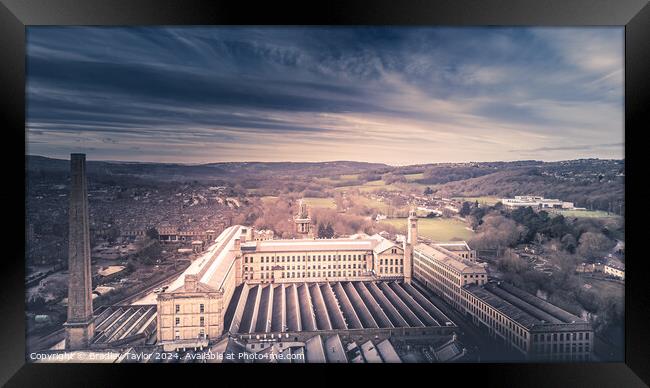 Salts Mill, Saltaire, From Above Framed Print by Bradley Taylor