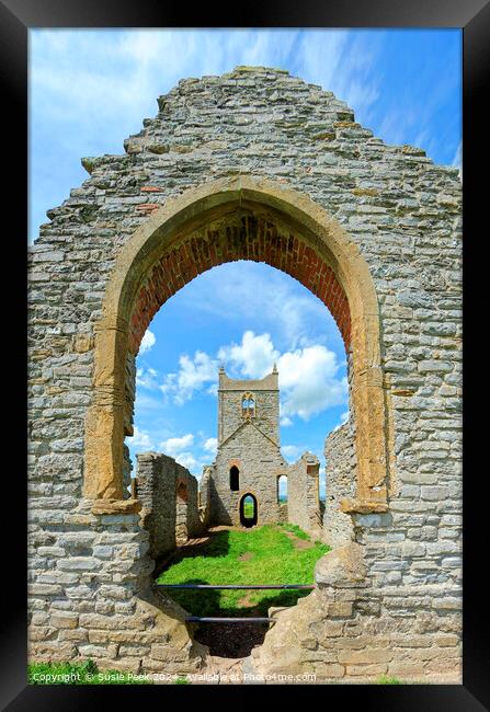 Ruins of St Michaels Church Burrow Mump Somerset Framed Print by Susie Peek