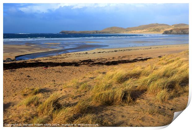 Balnakeil beach, near Durness, Sutherland, northern Scotland Print by Geraint Tellem ARPS