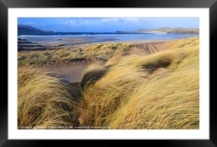 Balnakeil beach, near Durness, Sutherland, northern Scotland Framed Mounted Print by Geraint Tellem ARPS