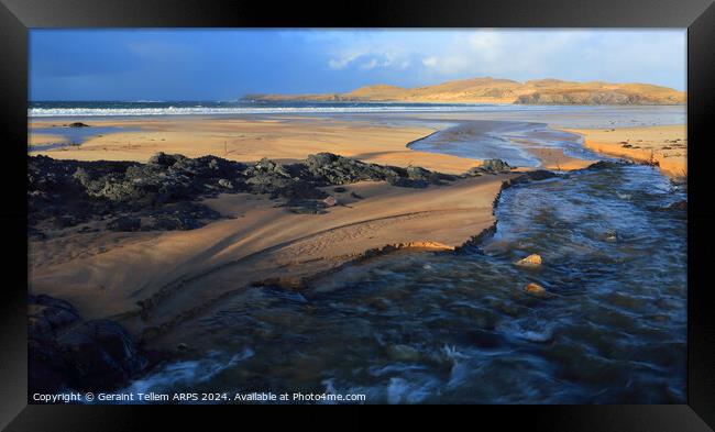 Balnakeil beach, near Durness, Sutherland, northern Scotland Framed Print by Geraint Tellem ARPS