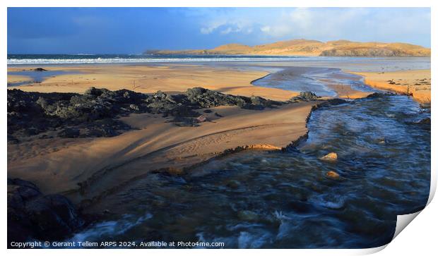 Balnakeil beach, near Durness, Sutherland, northern Scotland Print by Geraint Tellem ARPS