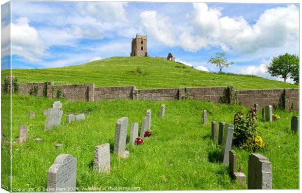 Ruins of St Michaels Church Burrow Mump Somerset Canvas Print by Susie Peek