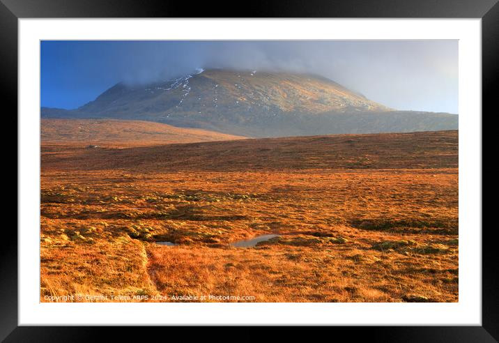 Mountain and moorland, Sutherland, Northern Scotland Framed Mounted Print by Geraint Tellem ARPS