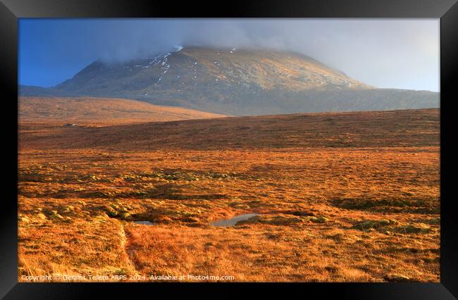 Mountain and moorland, Sutherland, Northern Scotland Framed Print by Geraint Tellem ARPS