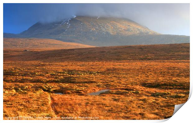 Mountain and moorland, Sutherland, Northern Scotland Print by Geraint Tellem ARPS