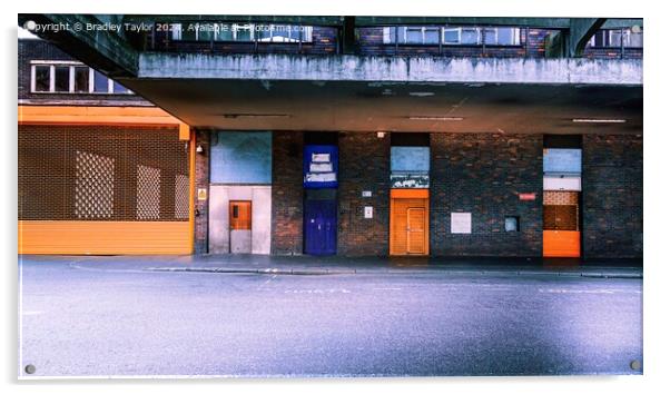 Colourful Doors, London  Acrylic by Bradley Taylor