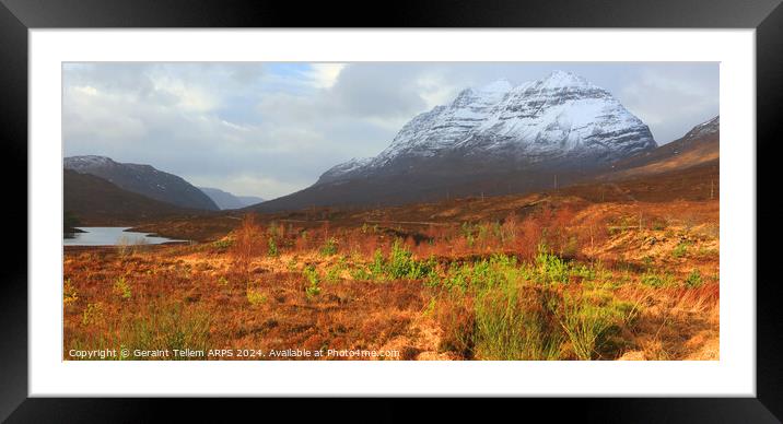 Liathach and Glen Torridon, Highland, Scotland Framed Mounted Print by Geraint Tellem ARPS