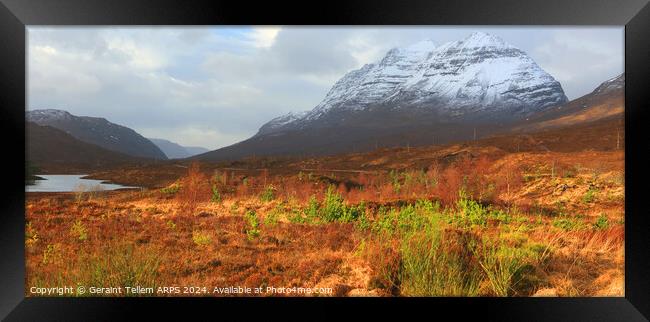 Liathach and Glen Torridon, Highland, Scotland Framed Print by Geraint Tellem ARPS