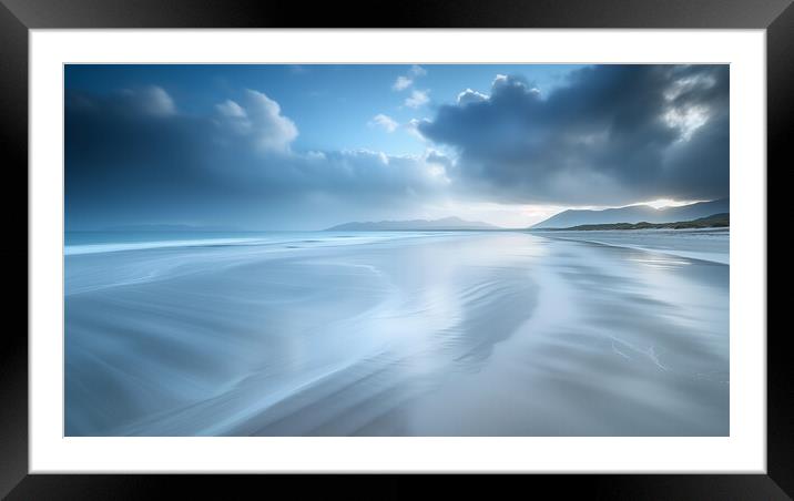 Luskentyre beach - Scottish isle of Harris Framed Mounted Print by T2 