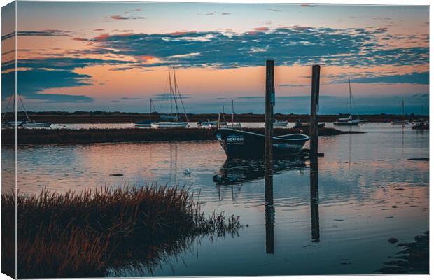 A beautiful evening with a lovely boat Canvas Print by Sam Owen