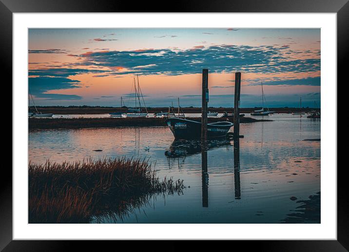 A beautiful evening with a lovely boat Framed Mounted Print by Sam Owen