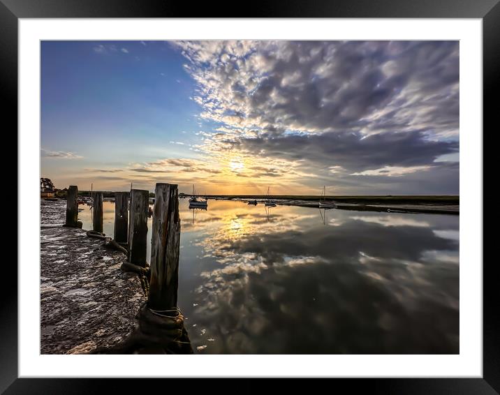 Reflections at Burnham ovary Staithe  Framed Mounted Print by Sam Owen