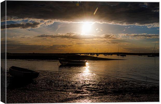 A wall of cloud at Brancaster Staithe  Canvas Print by Sam Owen