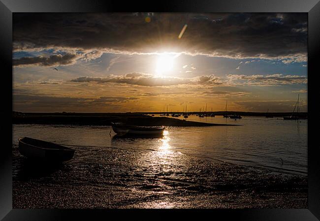 A wall of cloud at Brancaster Staithe  Framed Print by Sam Owen