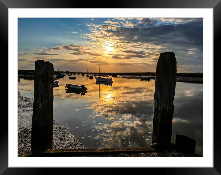 Reflections of Burnham Overy Staithe  Framed Mounted Print by Sam Owen