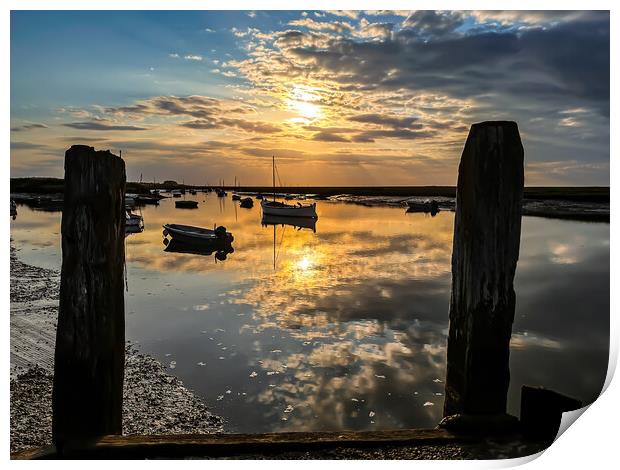 Reflections of Burnham Overy Staithe  Print by Sam Owen