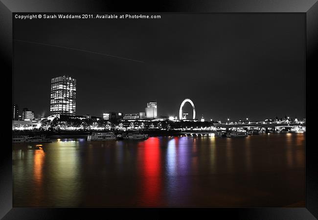 London Skyline in Coloursplash Framed Print by Sarah Waddams