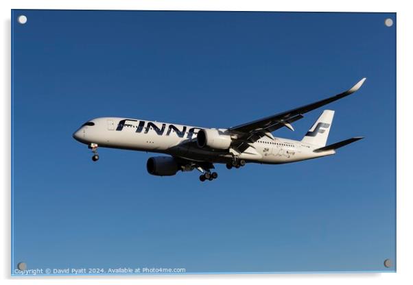 Finnair Airbus A350-941 Acrylic by David Pyatt