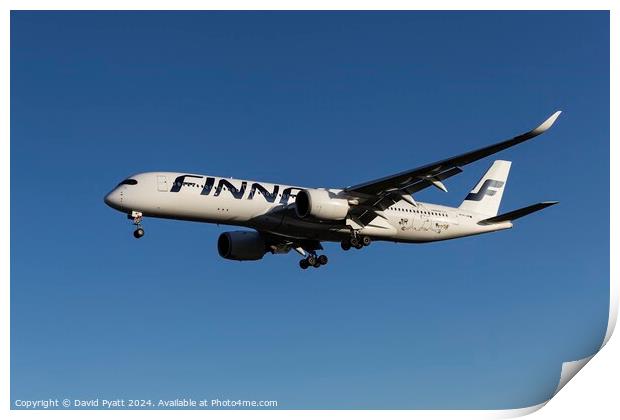 Finnair Airbus A350-941 Print by David Pyatt