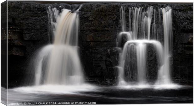Two cascades 1048 Canvas Print by PHILIP CHALK